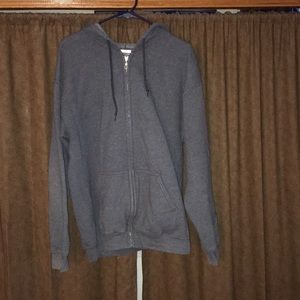 Gray zip up Hoodie